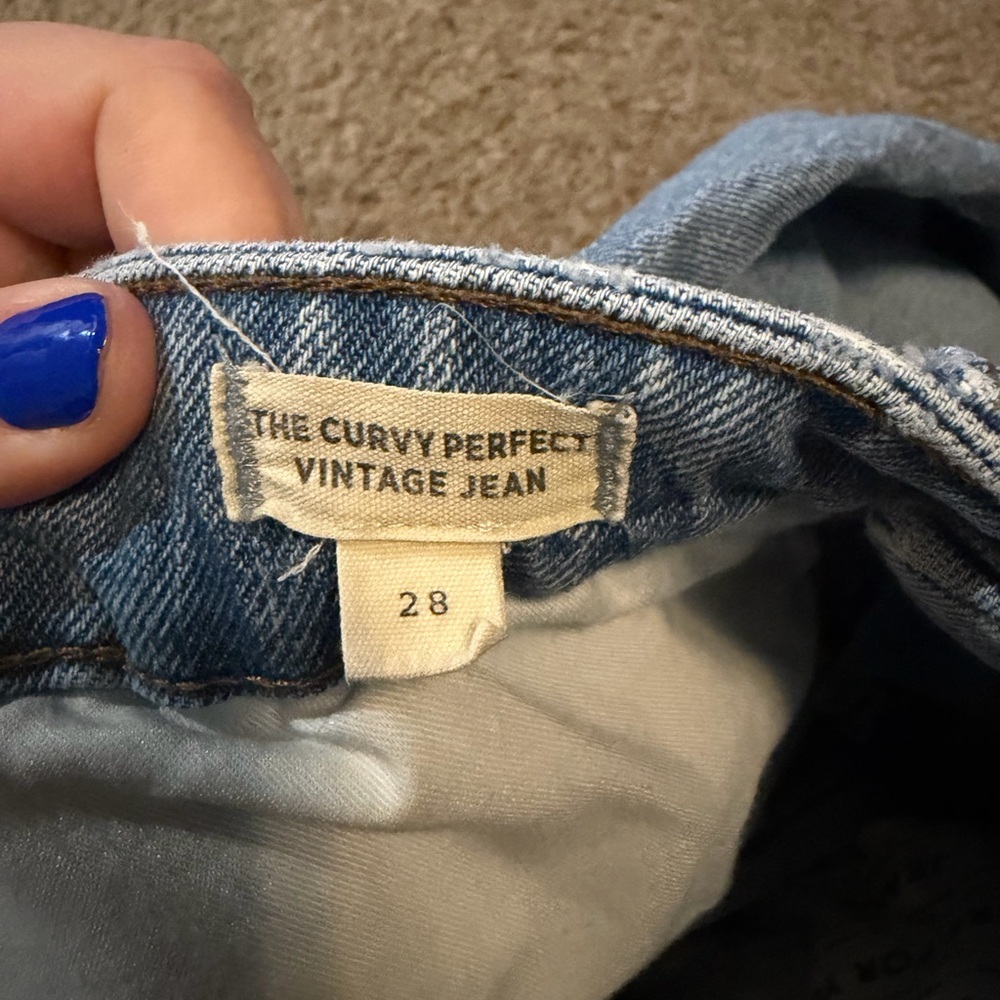 Women's Madewell The Curvy Perfect Vintage Jean Light Wash Size 28 - Picture 4 of 9